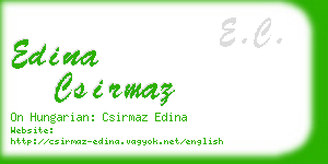 edina csirmaz business card